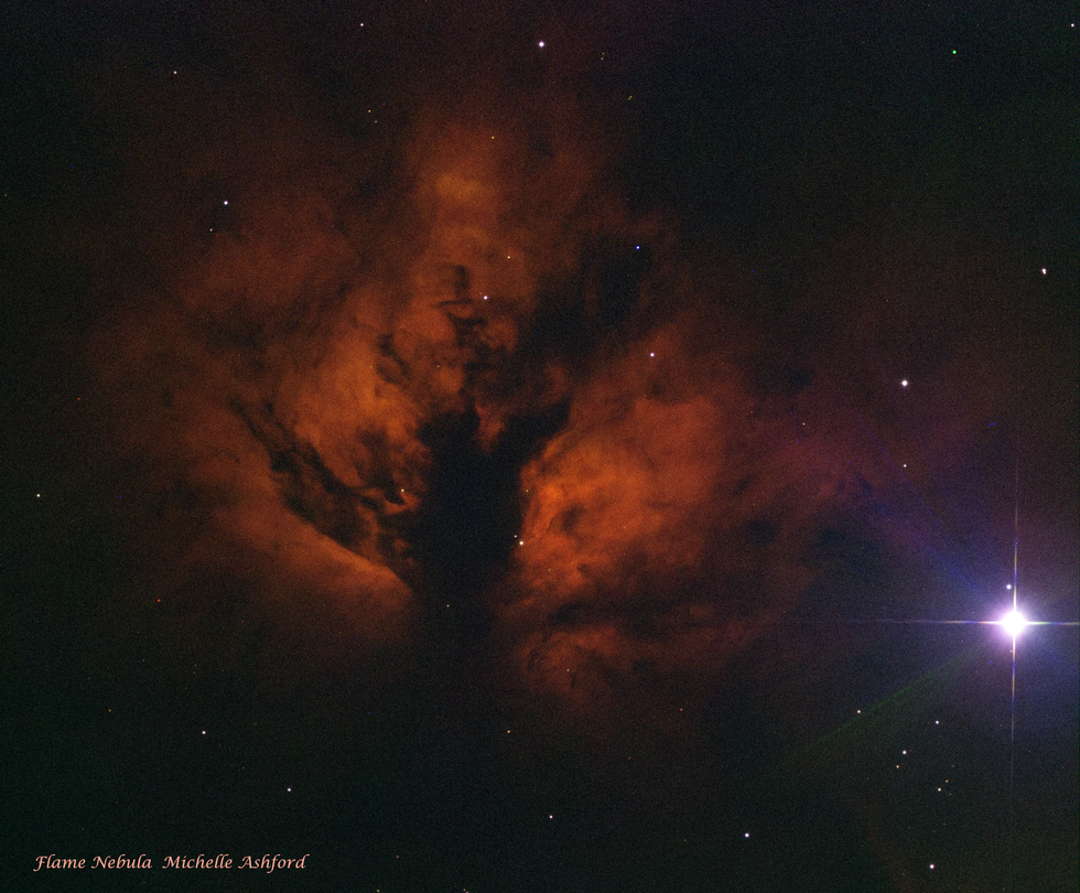 NGC 2024 Flame Nebula Telescope Live